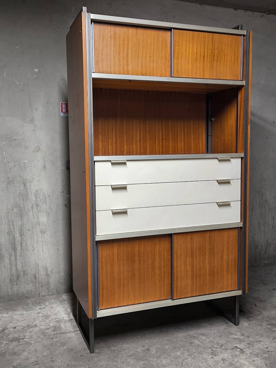 Vintage EFA bookcase and shelves by Georges Frydman