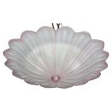 Precious Italian pink Murano glass ceiling fixture, Murano, 1970