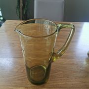 Vintage green glass lemonade set