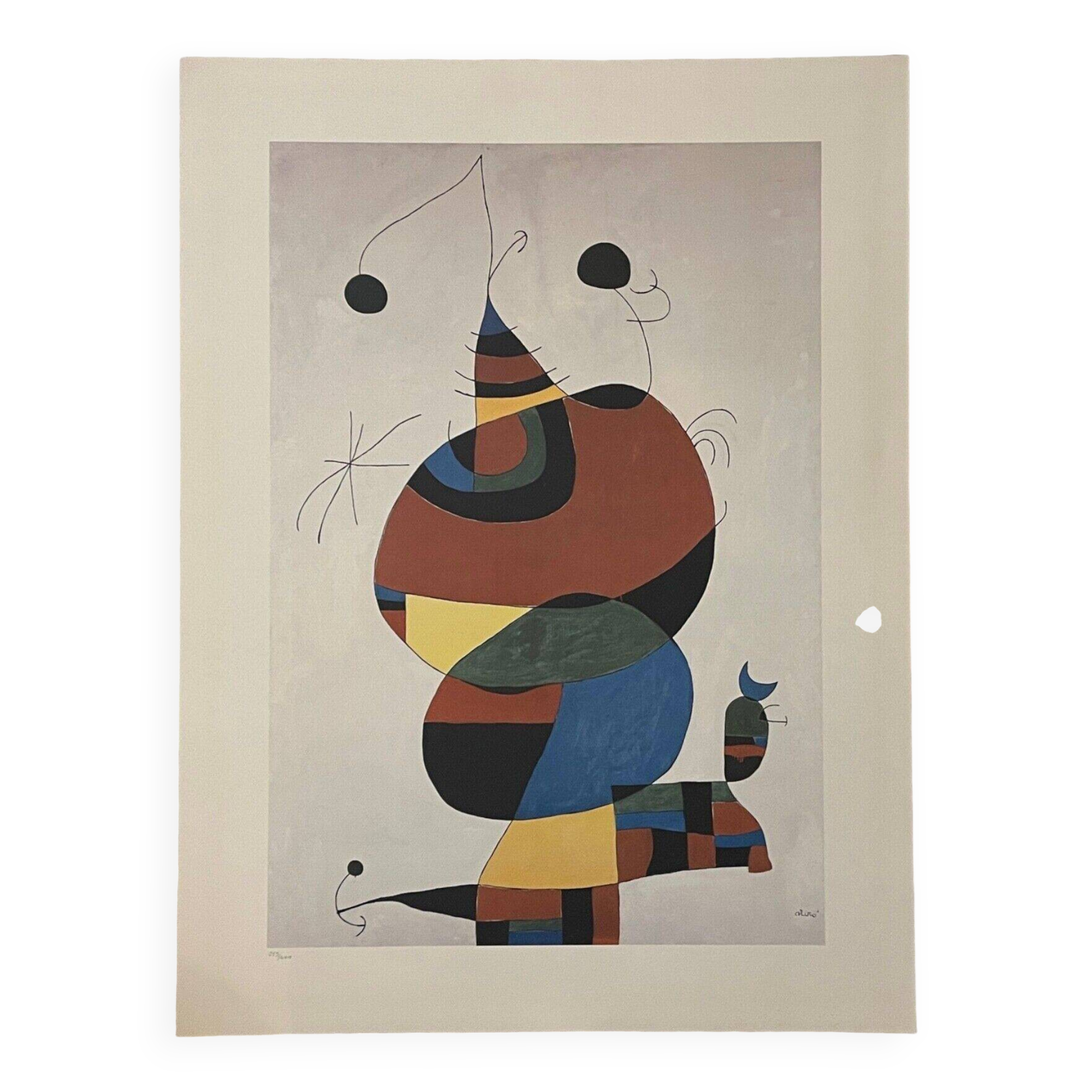 Joan Miró lithograph Woman bird star (Homage to Pablo Picasso 1966) Miro