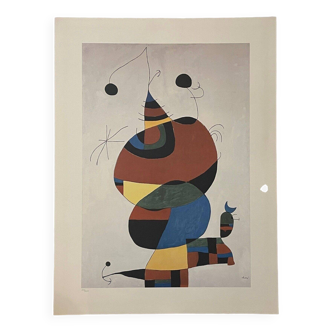 Joan Miró lithograph Woman bird star (Homage to Pablo Picasso 1966) Miro