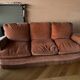 Vintage terrcota velvet 3-seater sofa from the 60s/70s