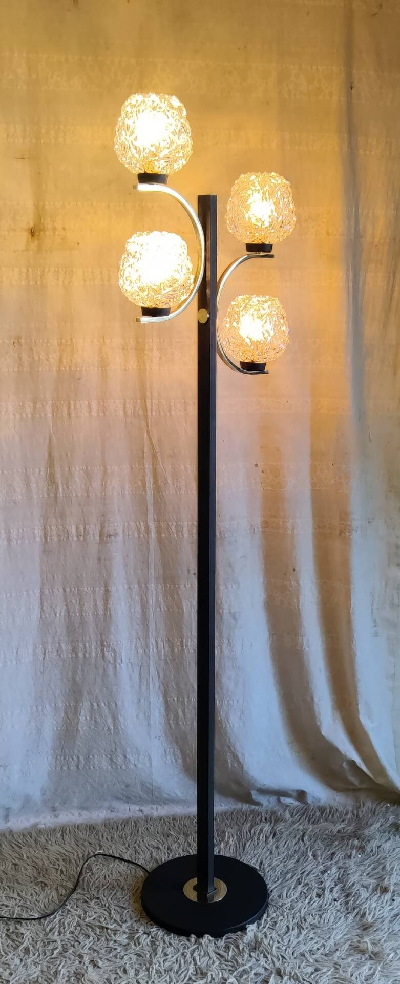 Lampadaire 4 feux style moderniste - années 50/60