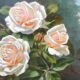 Painting "Gardened Rose Jetty" Flowers by Pierre Jules BROCQ (1811-?)