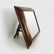 Very large Psyche Mirror in walnut wood. Orthodox bible mirror. 19th century. 53X63 cm - 20.86X24