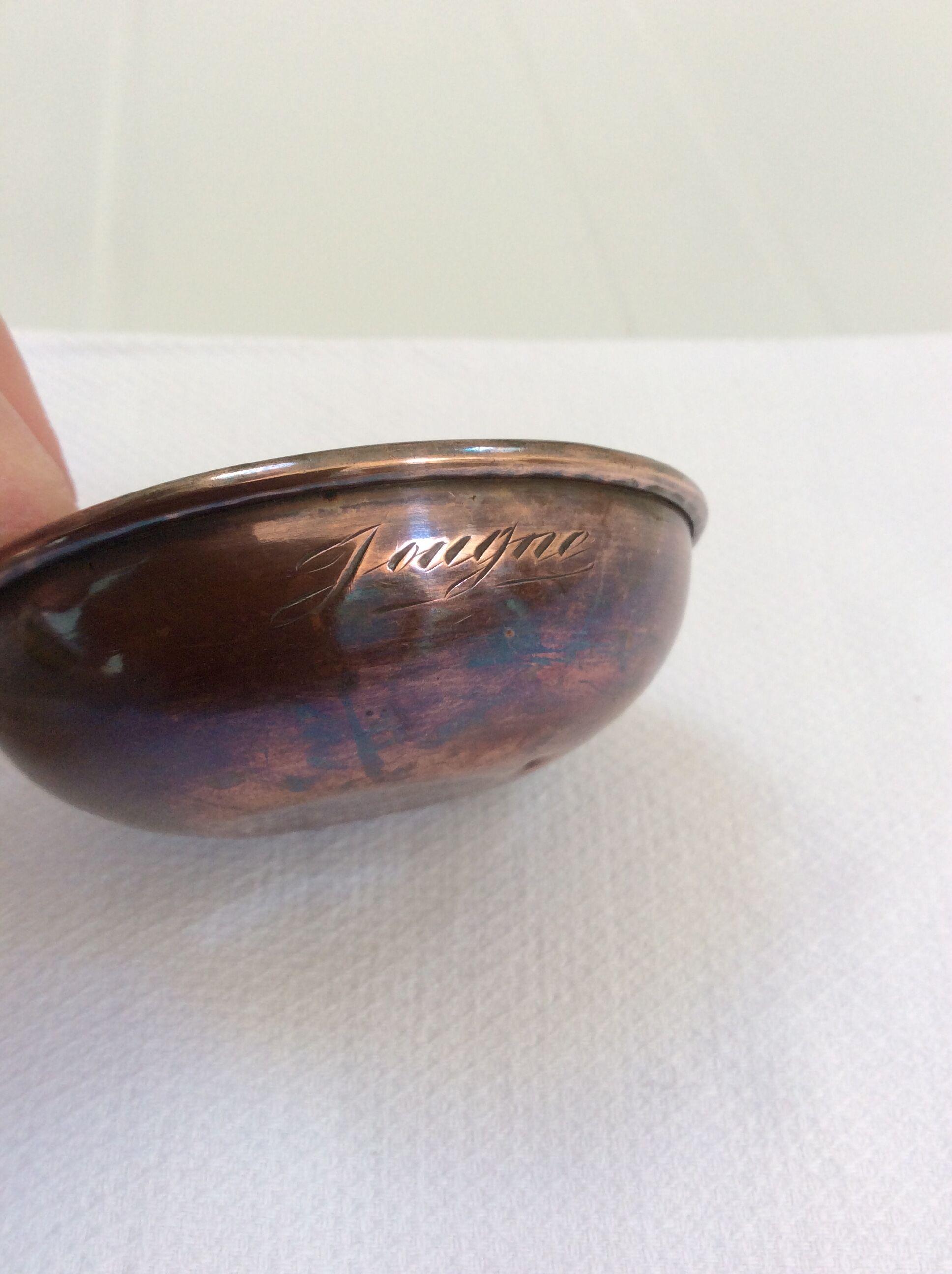 Decorative Bowl in brass with coat of arms