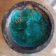 Ugo zaccagnini turquoise ceramic vase with dragon decoration