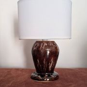 Pair of vintage 70s ceramic bedside lamps – Glazed enamels & e