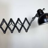 Black Industrial Bauhaus Scissor Wall Lamp from Kaiser Idell, 1930s