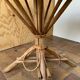 Round table in vintage chestnut