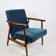 Fauteuil vintage, années 70 bleu - marine comme Lis