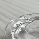 Cendrier en cristal très épais, Retro futuriste.