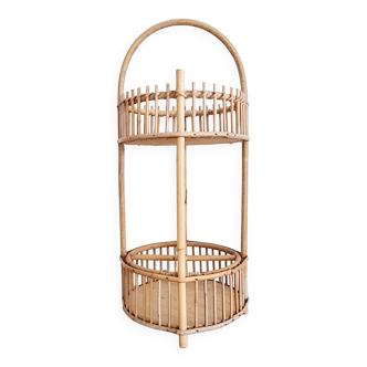 Rattan bottle rack