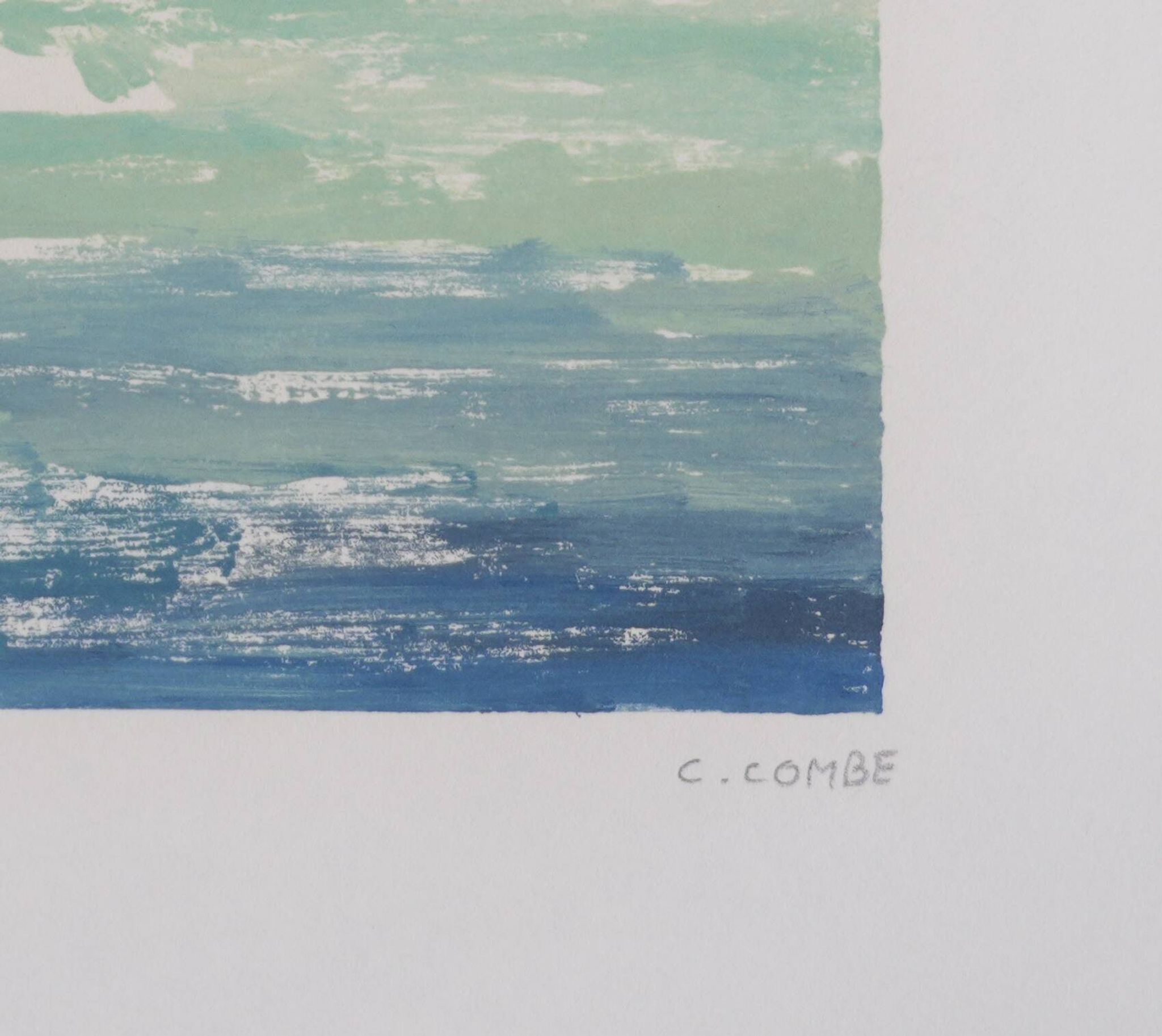 Camille COMBE: The glaciers of Spitsbergen, Original signed monotype