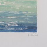 Camille COMBE: The glaciers of Spitsbergen, Original signed monotype