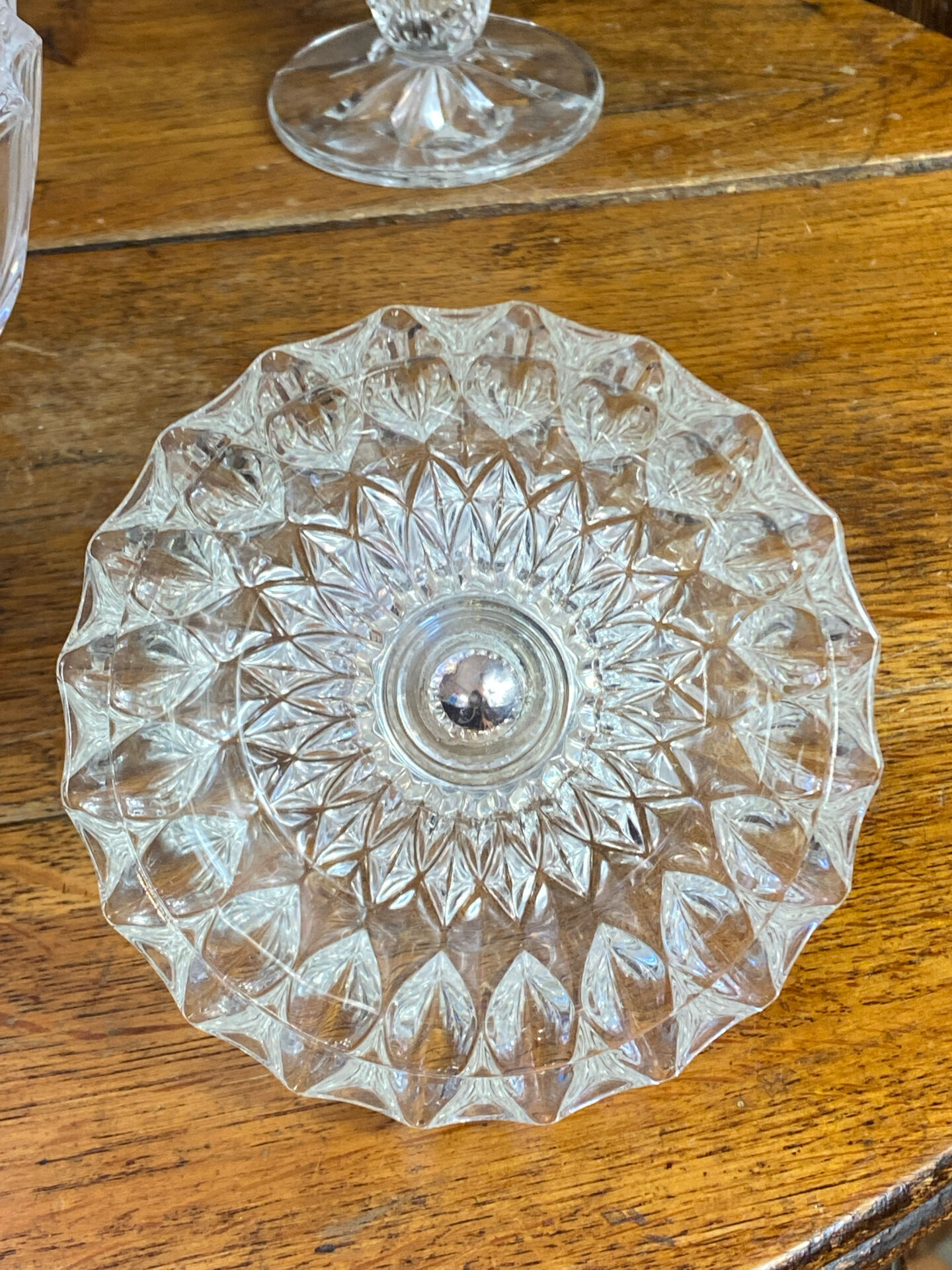 Glass and silver-plated bowls