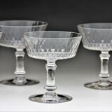 4 Baccarat crystal champagne glasses model Champigny Richelieu