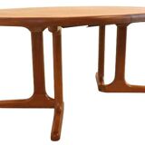 Ronde 1x verlengbare deense teak  Dyrlund eettafel 'Ommel'