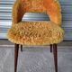 Authentic old vintage furry armchair in good condition