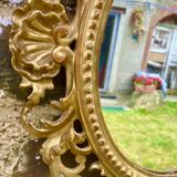 Mirror in carved wood gilded with leaf, Louis XV period, 18th century