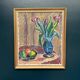 Original Swedish Oil on Canvas - 'Tulips' by Knut Lindström - Signed - Dated 1966 - Framed