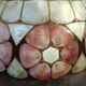 Large Art Deco style chandelier in Capiz shells and brass, 1960s.