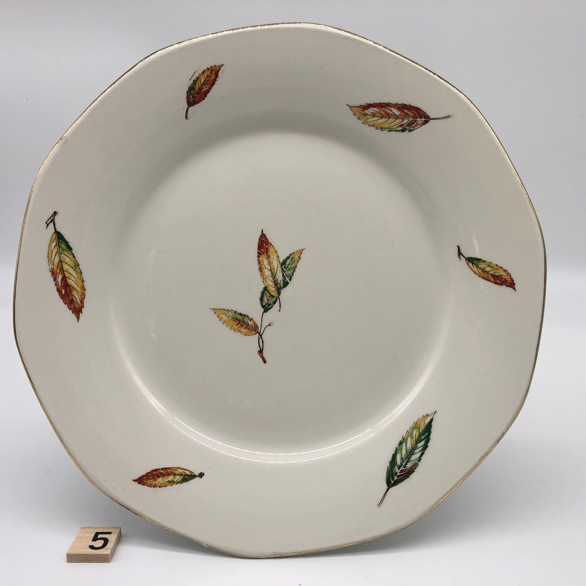 Set of 6 flat plates "Digoin Sarreguemines / Nemours model"