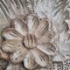 Round carved wooden dish