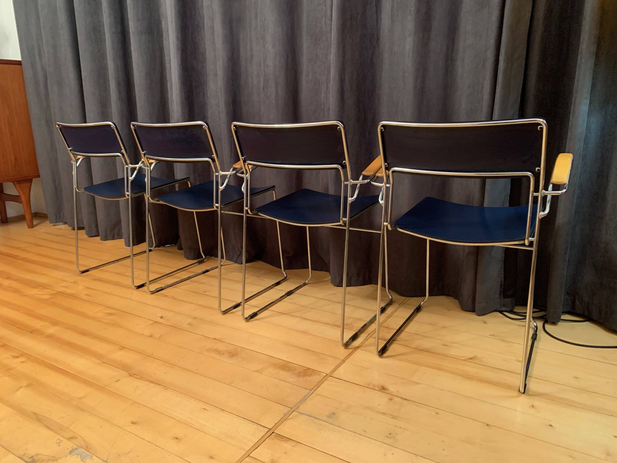 Set of four Sultana chairs, Arrben, Italy, 1970s/1980s