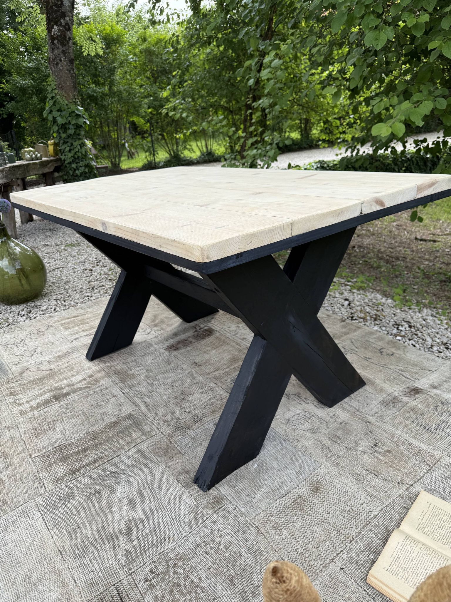 Table bois ancienne rénovée