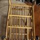 Vintage rattan trolley on wheels
