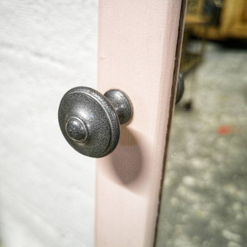 Pink bathroom cabinet