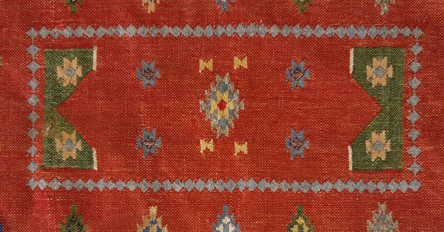 Soumak Kilim Rug in Wool – 95x52cm