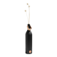 Vase en bois brulé pour fleur séchée, anse en cuir et laiton
