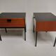 Pair of bedside tables / vintage sofa end, design 50s 60s