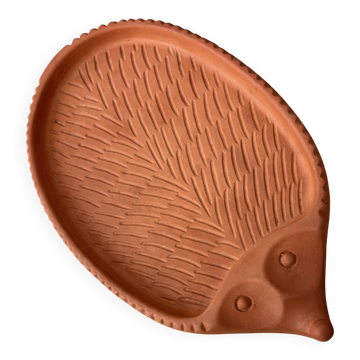 Vintage B.A.F. West Germany Hedgehog Terracotta Watercress Dish | 1970s
