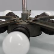 Bauhaus "UFO" pendant light by Josef Hurka for Napako, Czechoslovakia, 1940s