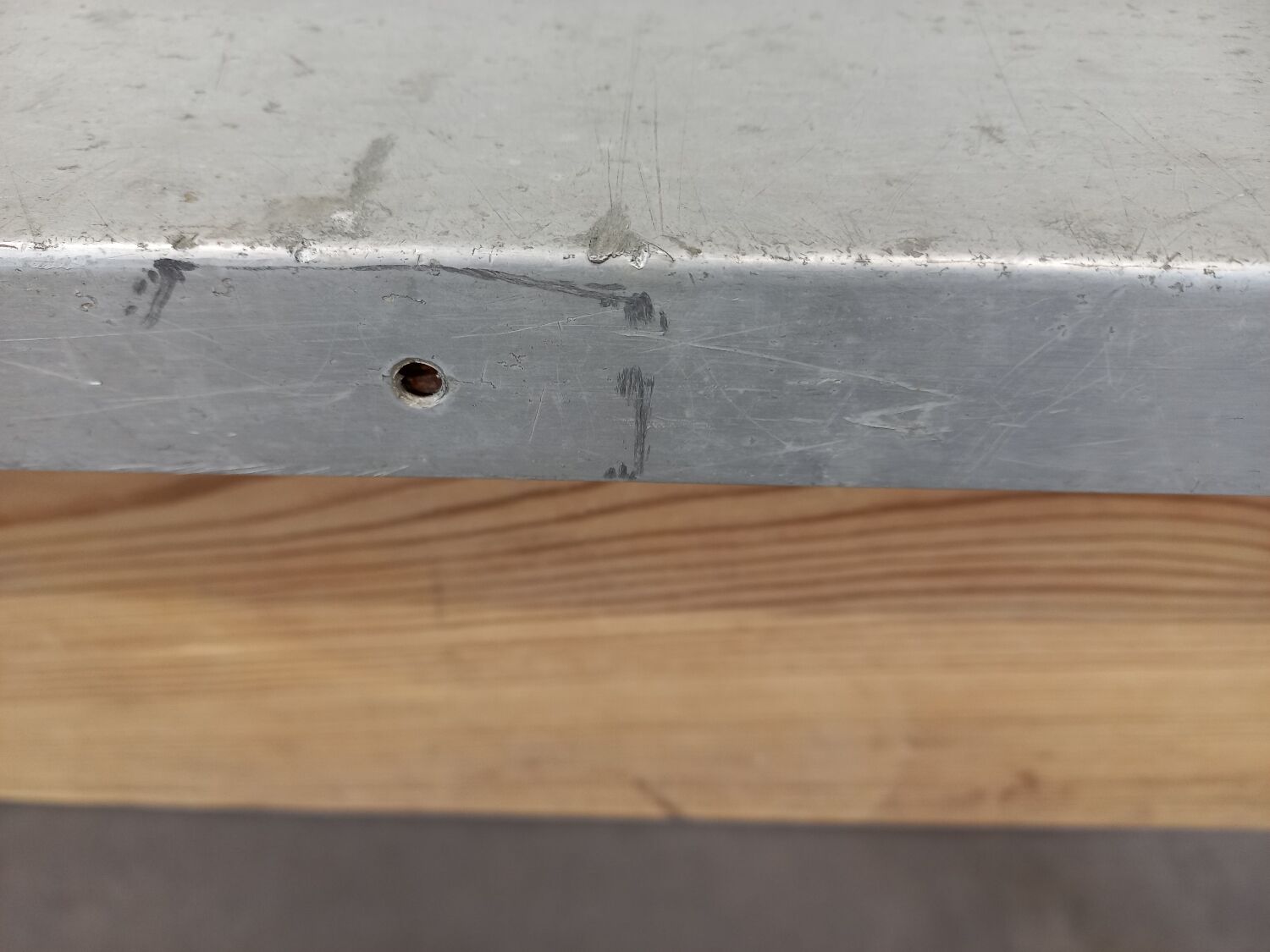 Bistro table zinc tray 185 cm