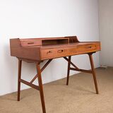 Danish teak desk, model 56, by Arne Wahl Iversen/Vinde Mobelfabrik.