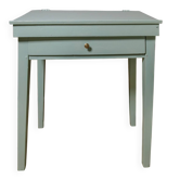 Bureau pupitre ancien revisité – vert mélèze & intérieur jungle chic