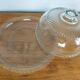 Glass cheese bell with vintage plate