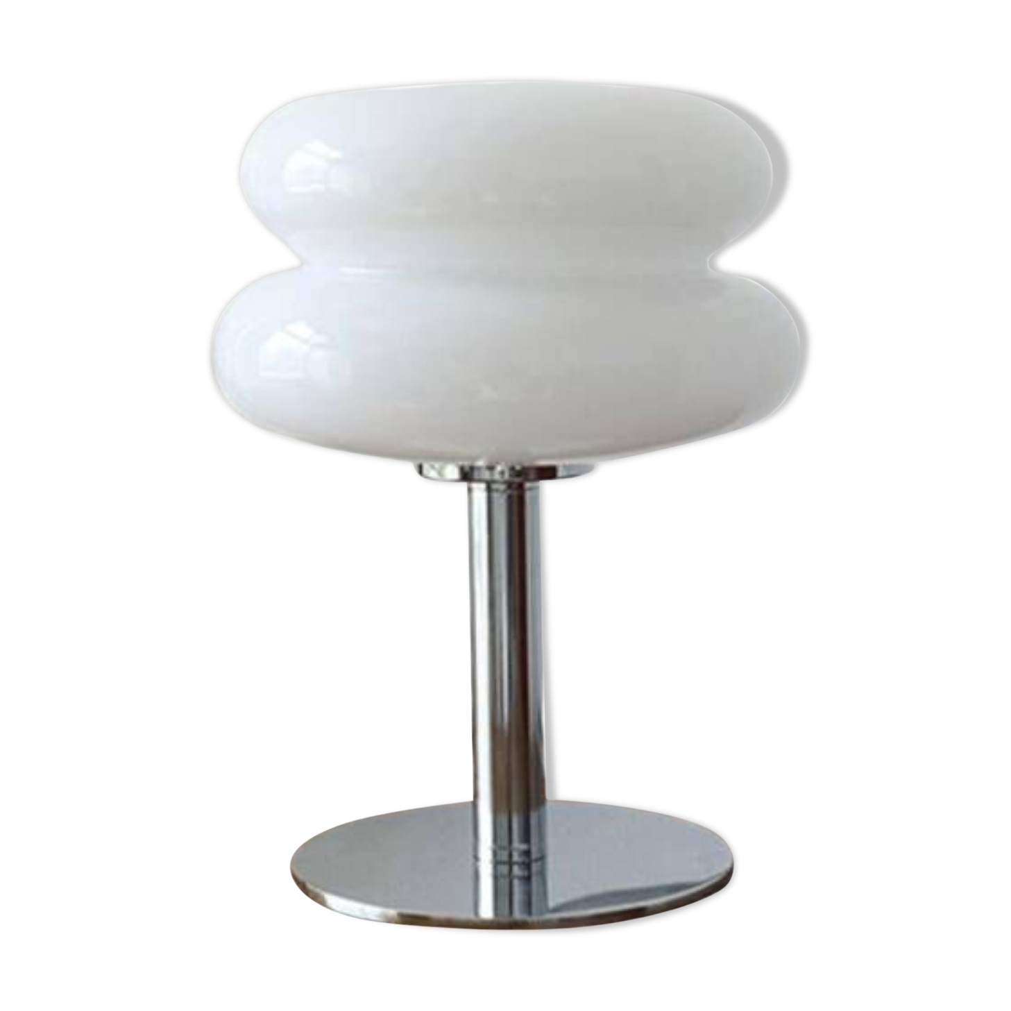 Vintage style glass lamp in the shape of a macaron