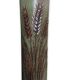 Vase rouleau fond vert midcentury, La Poterie PÉrigourdine