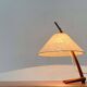 Dornstab table lamp in modern teak from the mid-century by A. Pöll for Kalmar, Vienna, 1950s.