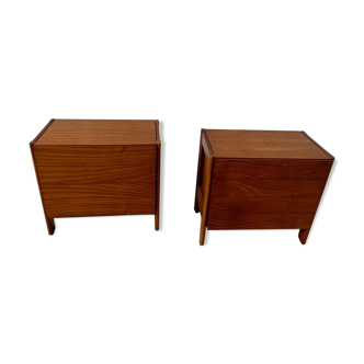 Pair of vintage wooden chests of drawers