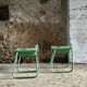 Pair of vintage industrial bedside tables in the Jean Prouvé style