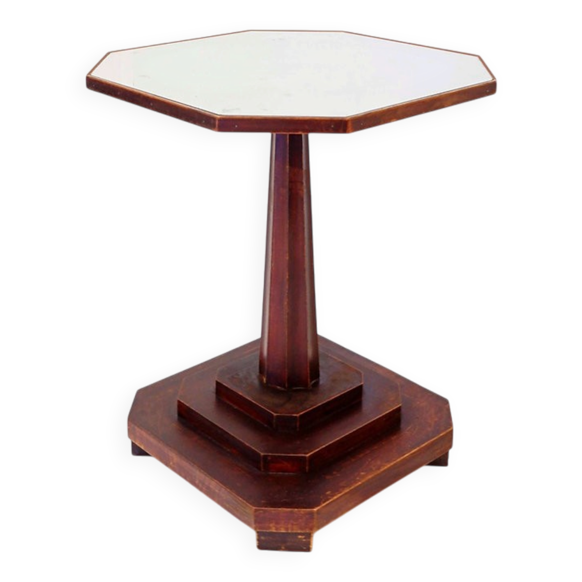 Table piédestal octogonale art déco française - années 1930