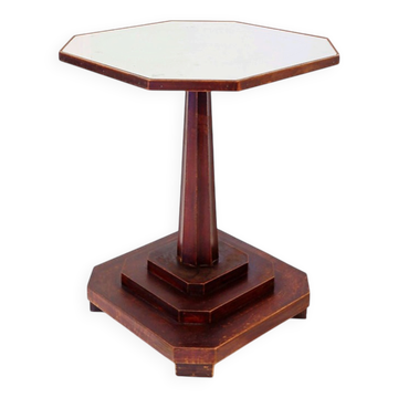 Table piédestal octogonale art déco française - années 1930