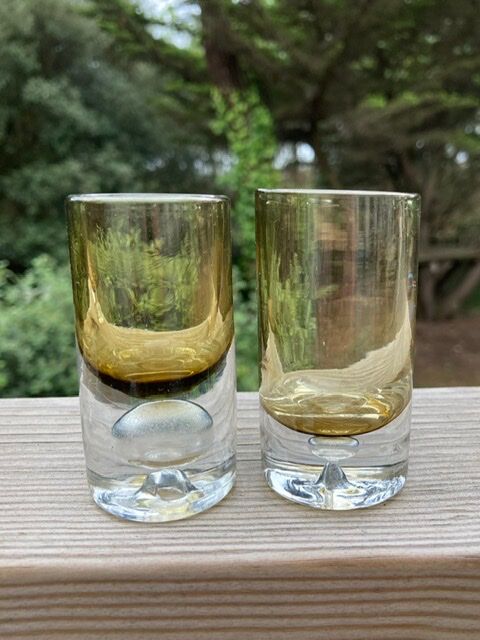 Lot de 6 verres à liqueur années 70