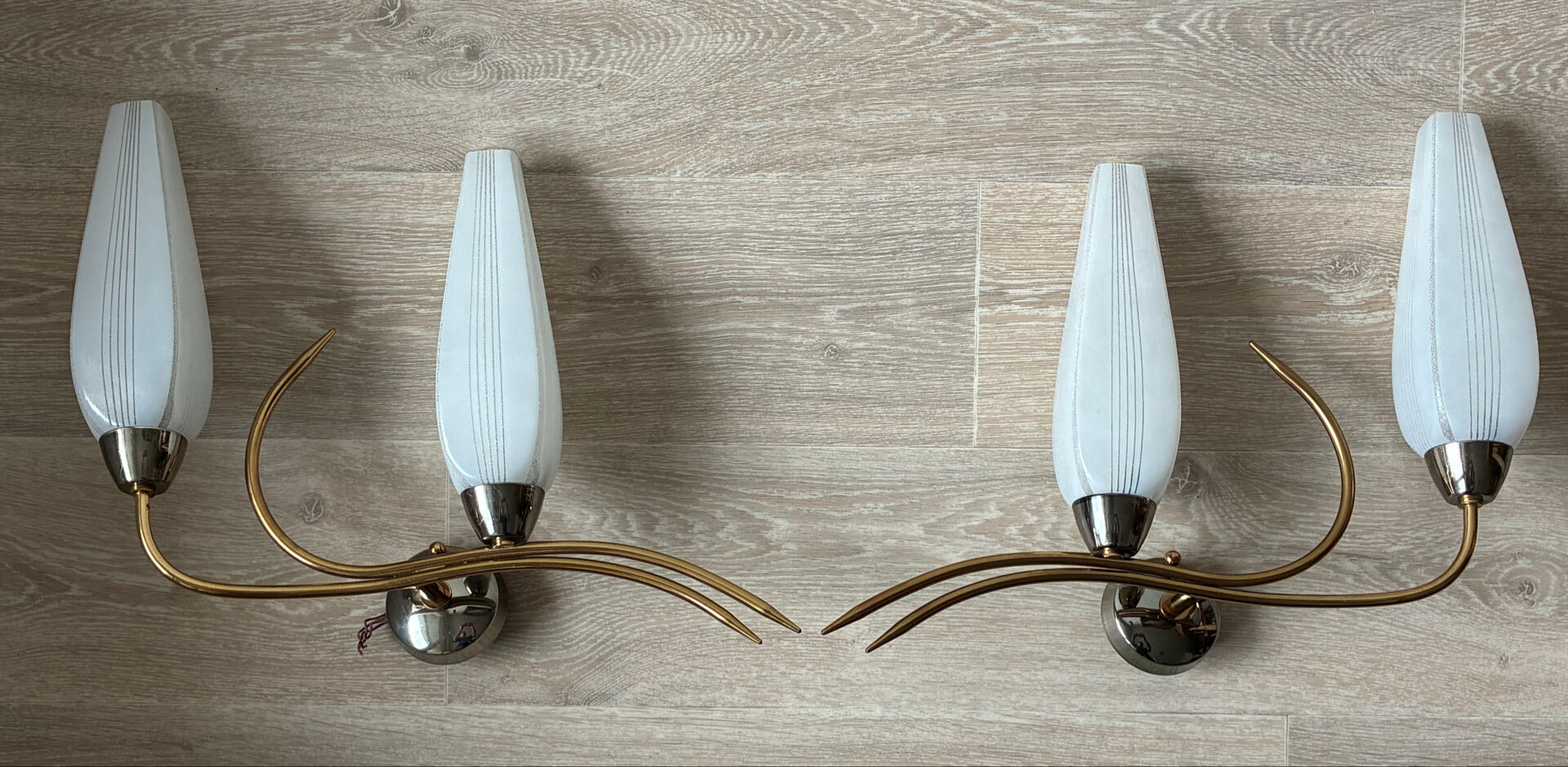 Pair of vintage 60s wall lights